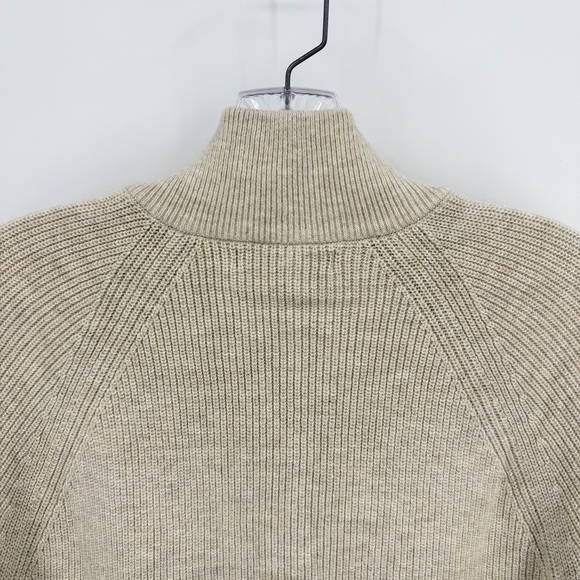 Banana Republic Factory NWT Cotton Zip Cardigan Jacket Ivory Size M - Picture 8 of 12